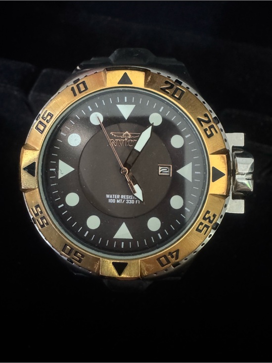 Invicta Other - Invicta Men’s Black Dial Gold-Tone Bezel Swim Watch